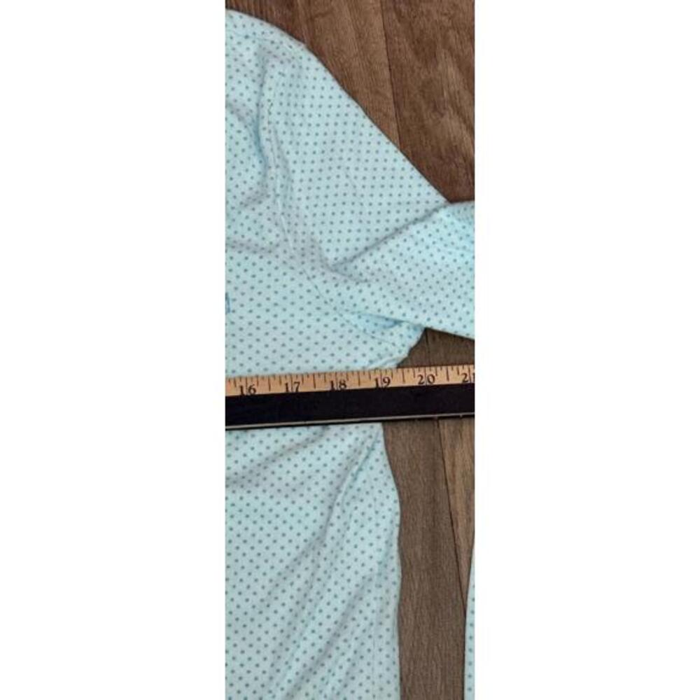 Karen Neuburger Med Top. XL Bottoms PJ Set Lt Blue Polka Dots Long Sleeve - Picture 4 of 9